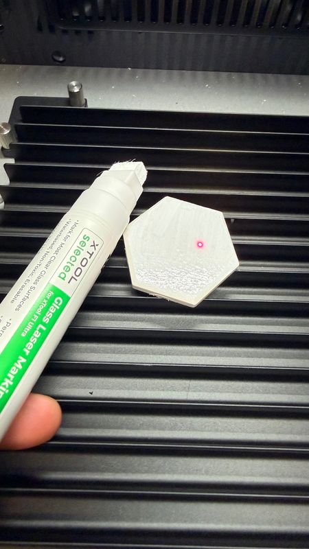 Glass marking on the F2 Ultra UV cold laser
